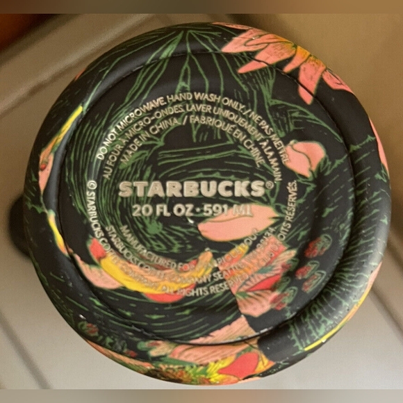 Starbucks Tumbler 20 Fl Oz Flower Pattern Special Edition - Picture 3 of 3